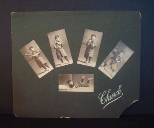 Early Child in Uniform Warren, RI Church Studio